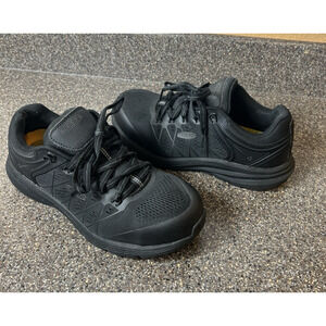 KEEN Utility Womens Size 8.5 Work Shoe Black Synthetic Lace Up Low Top Steel Toe